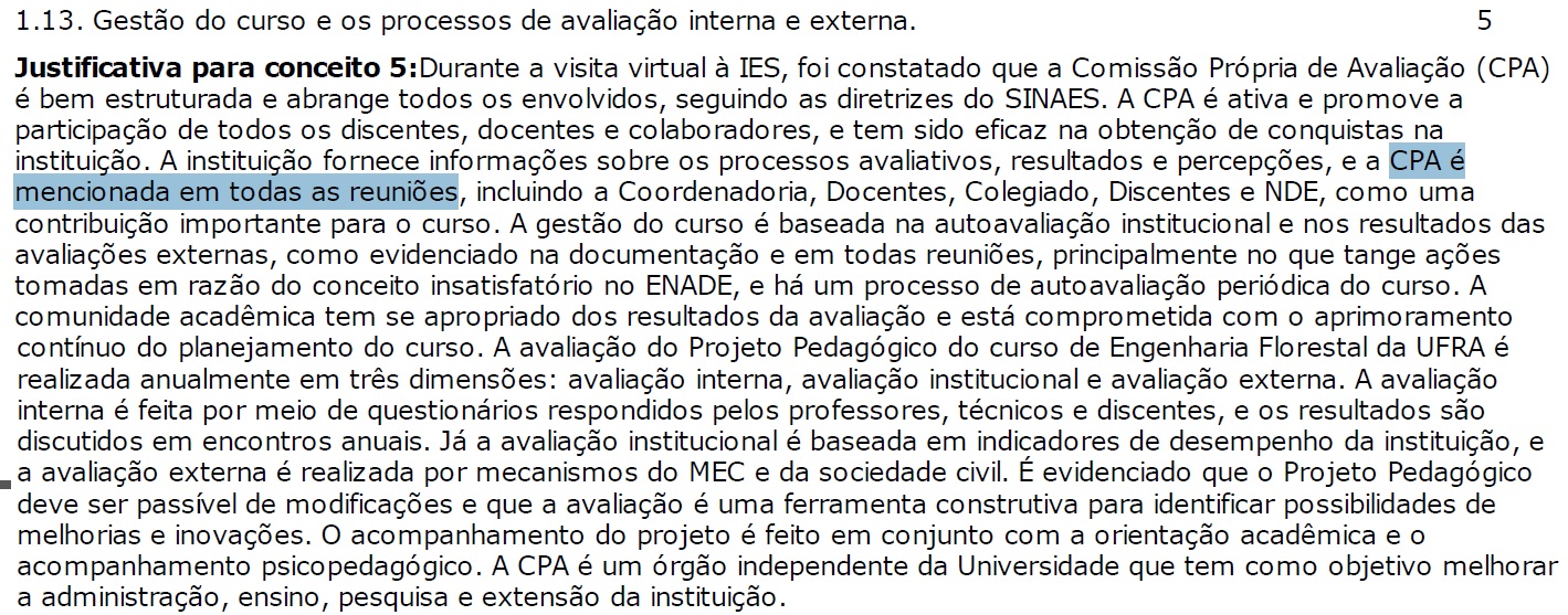 CPA da UFRA recebe Nota Máxima em Processos de Reconhecimento de Curso em 2023